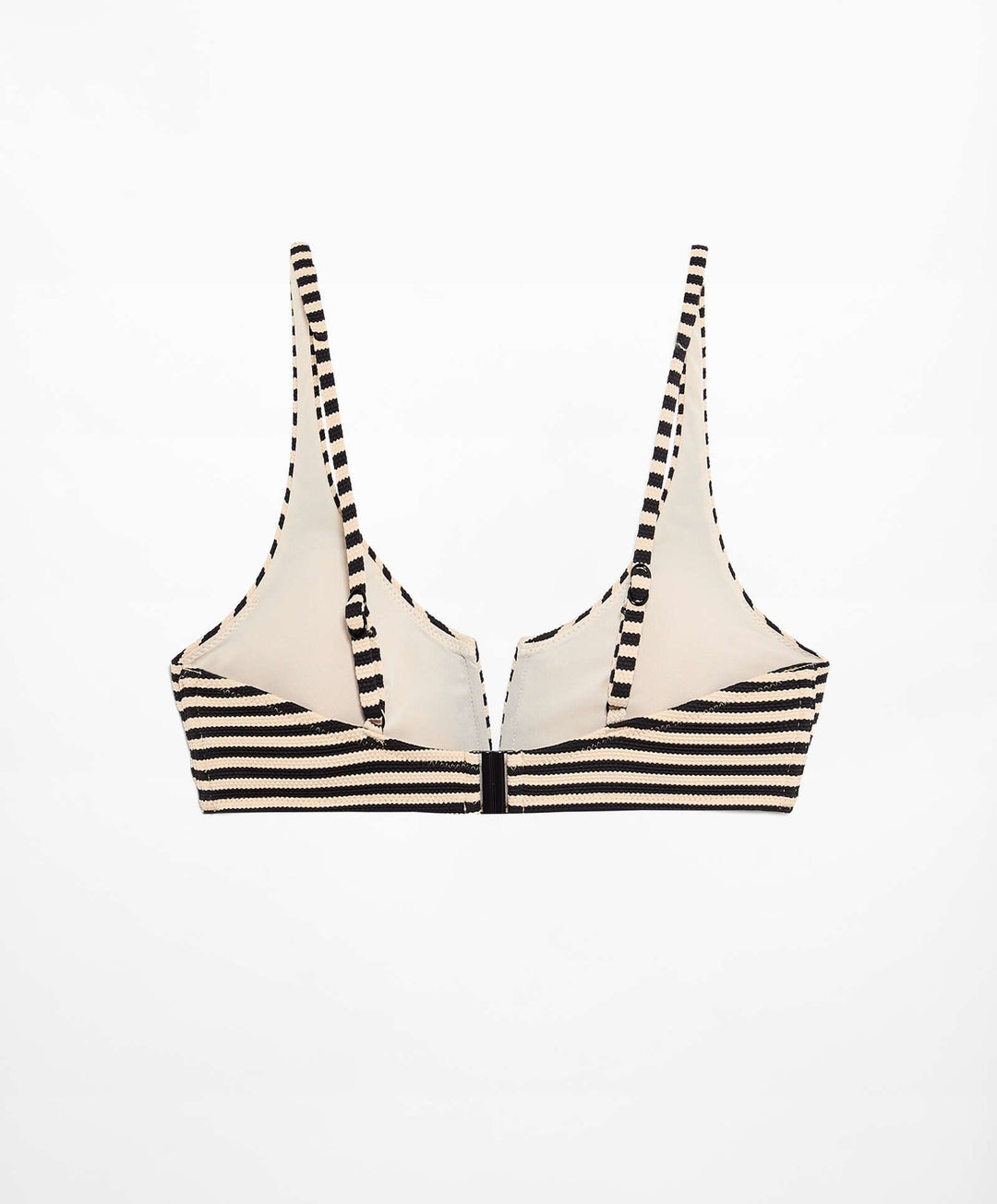 Moudda Oysho - Culotte Halter Mousse Extra Rayé Piqué Noir et Écru - Tunisie 3