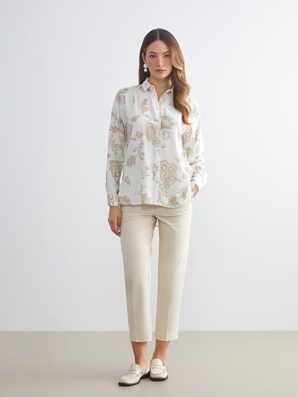 Moudda LC Waikiki - Chemise tissée imprimée manches longues Femme Imprimé vert - Tunisie 2