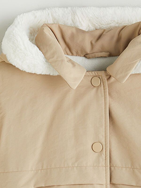 Moudda LC Waikiki - Manteau synthétique léger Fille Beige foncé - Tunisie 3