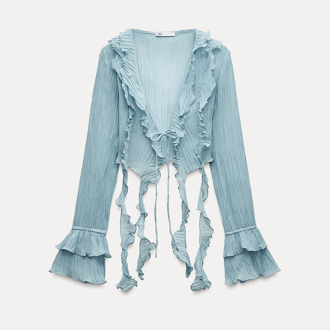 Moudda ZARA - Veste Courte à Nœuds et Volants - Tunisie 1