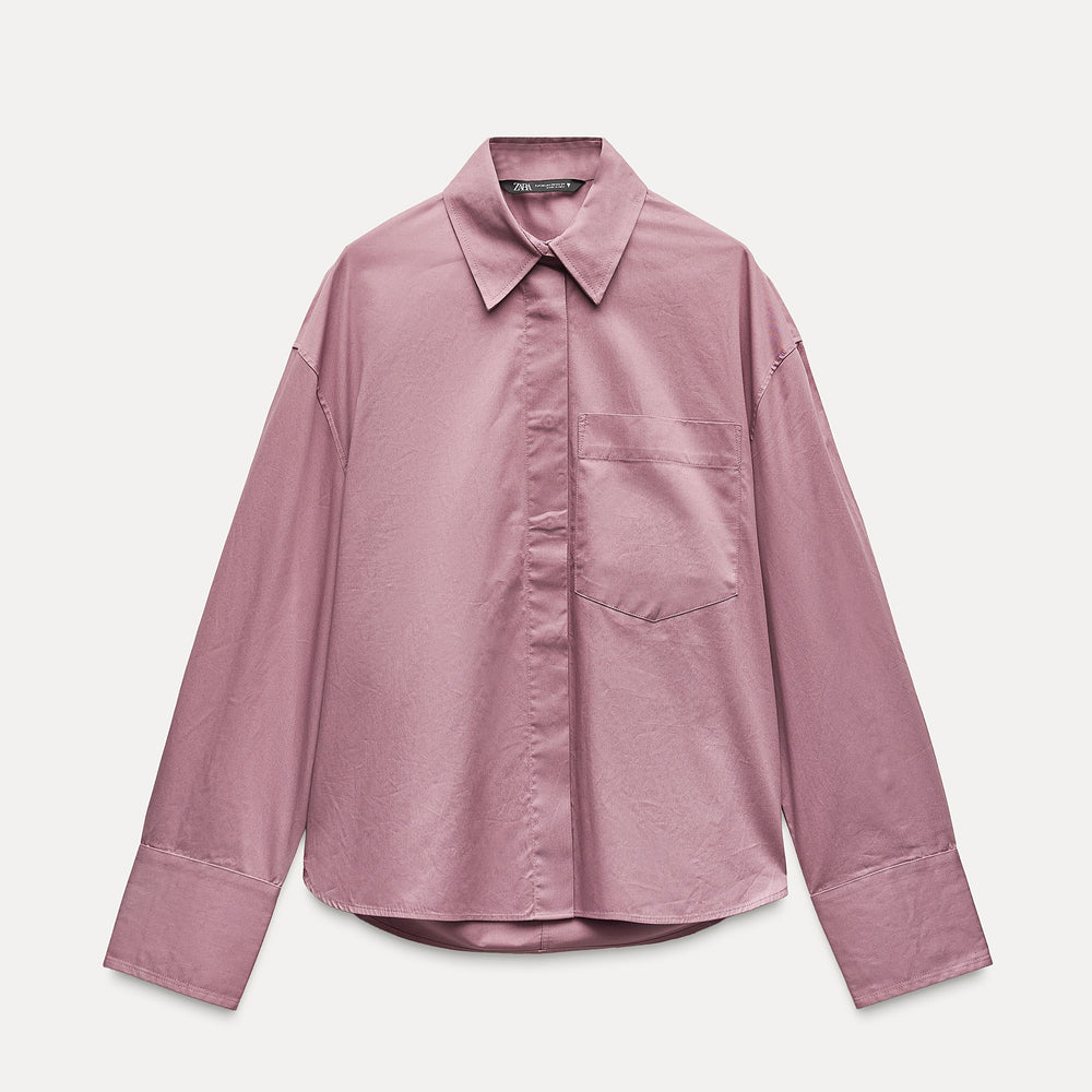 Moudda ZARA - Chemise gabardine manches longues grande poche - Tunisie 2