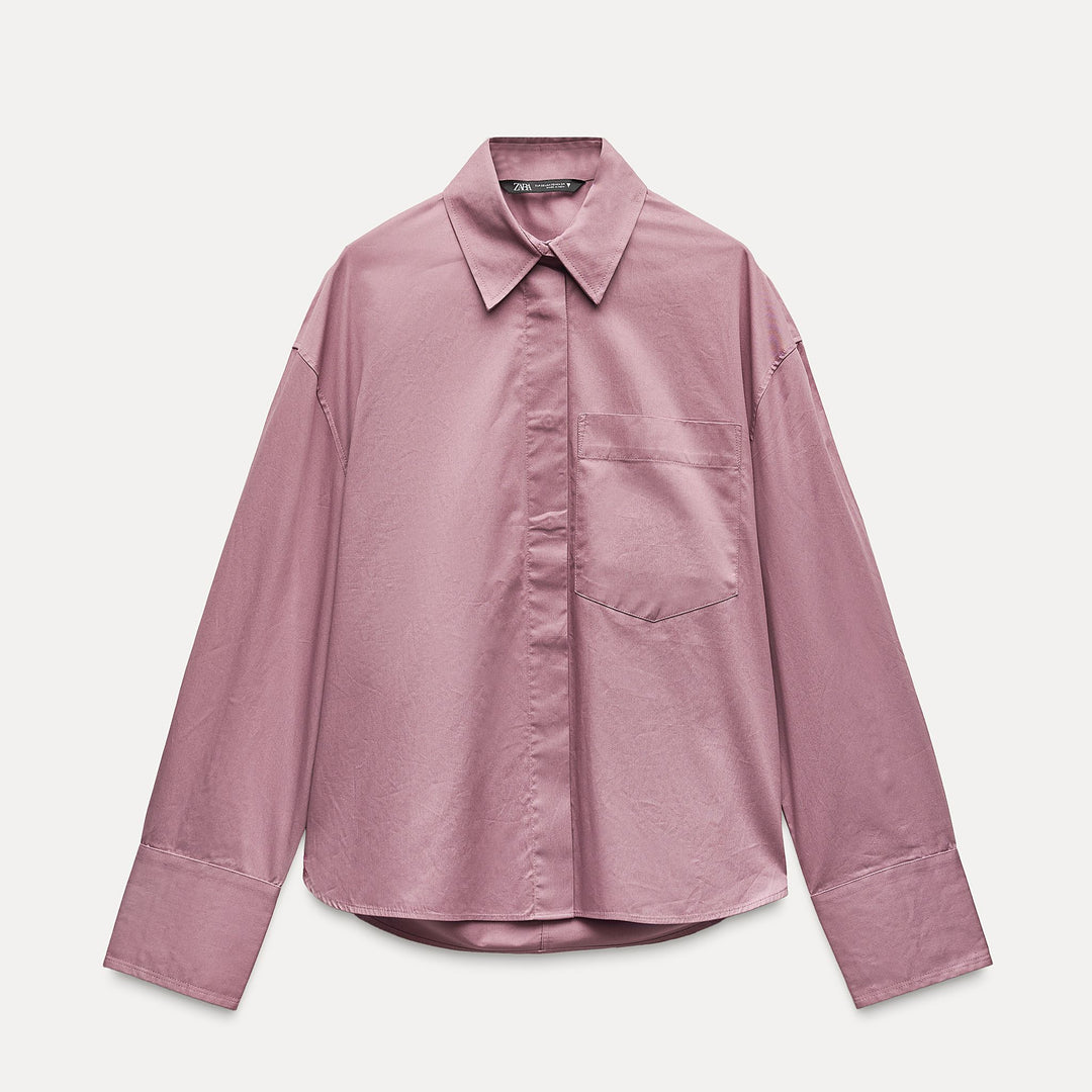 Moudda ZARA - Chemise gabardine manches longues grande poche - Tunisie 2
