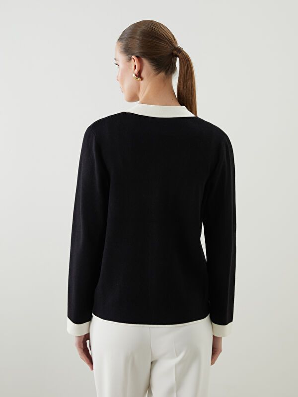 Moudda LC Waikiki - Cardigan tricot moyen Femme Noir - Tunisie 4