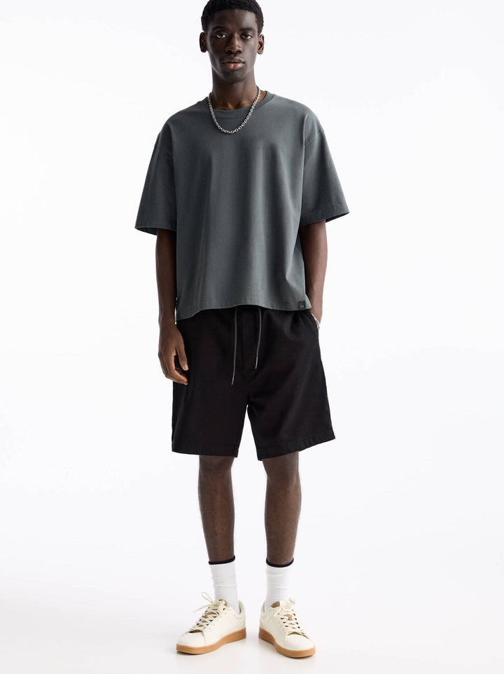 Moudda PULL & BEAR - Bermuda Jogger Soft Knit Basique - Tunisie 5