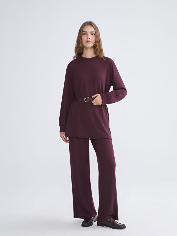 Moudda LC Waikiki - Pantalon en jersey Femme Bordeaux - Tunisie 1