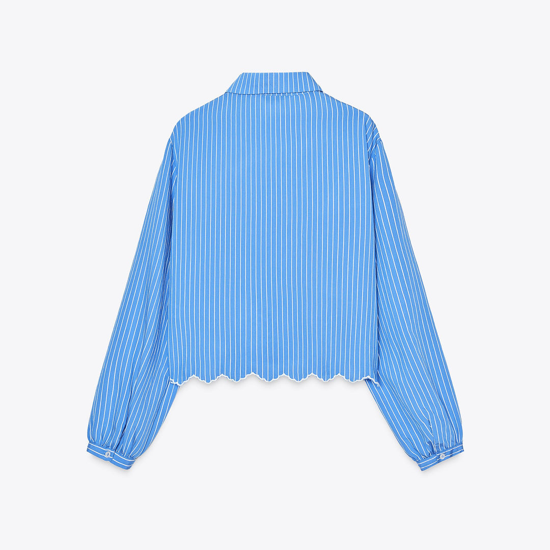 Moudda ZARA - Chemise - Rayures & Broderie Suisse Bas - Tunisie 2