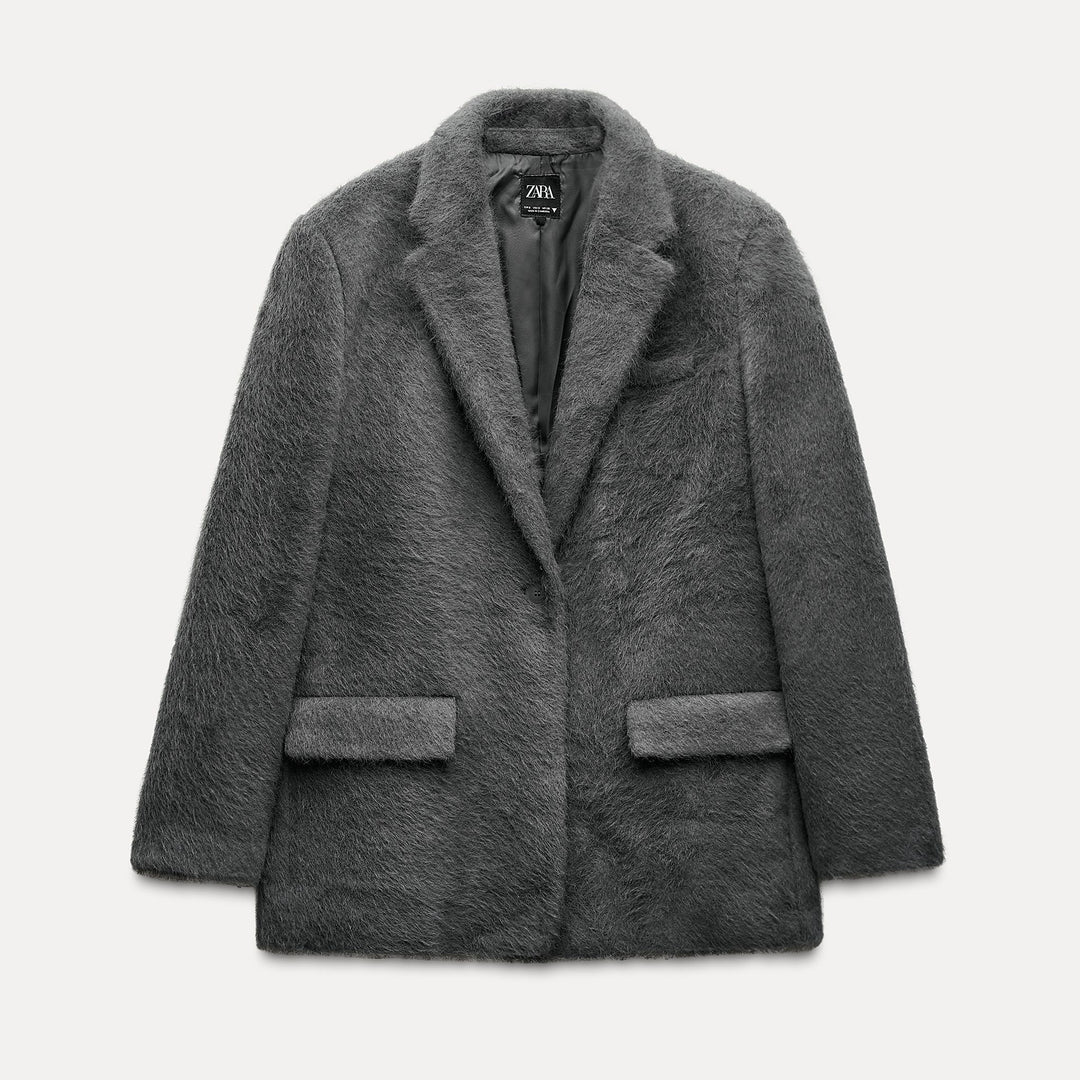 Moudda ZARA - Veste droite en fausse fourrure douce - Tunisie 1