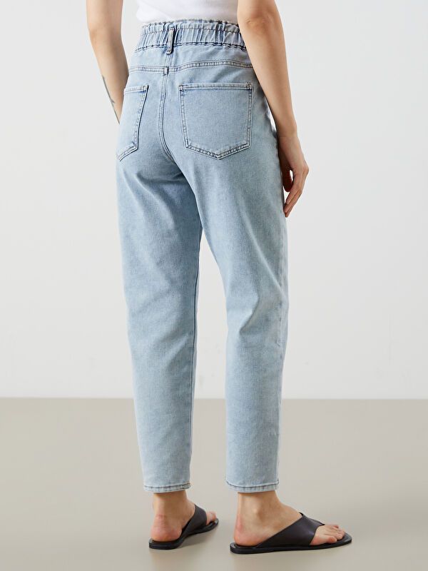 Moudda LC Waikiki - Pantalon tissé denim Femme Canne indigo clair - Tunisie 4