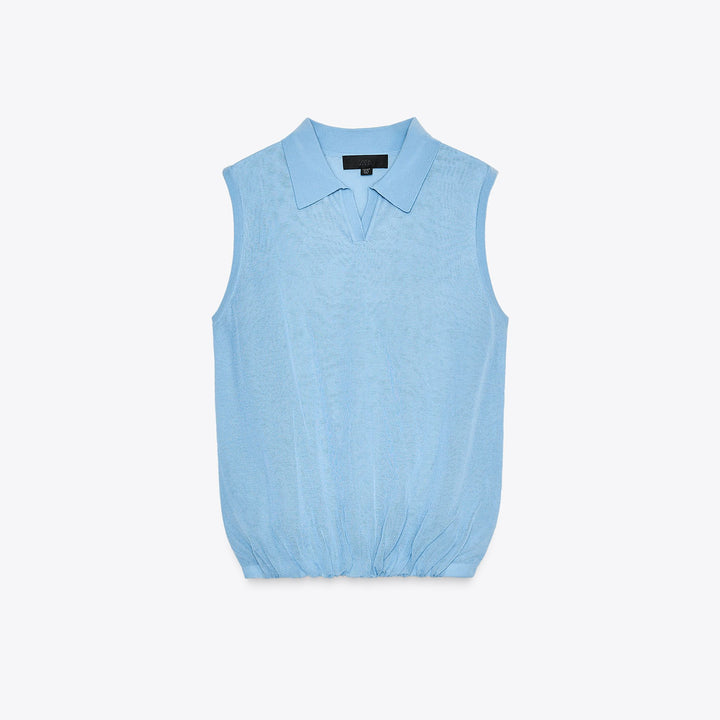 Moudda ZARA - Top - Col Polo, Double Couche & Bas Ballon - Tunisie 1