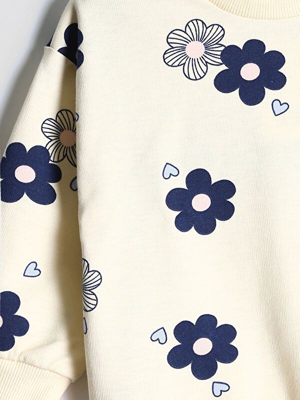 Moudda LC Waikiki - Sweatshirt en jersey Fille Imprimé écru - Tunisie 4