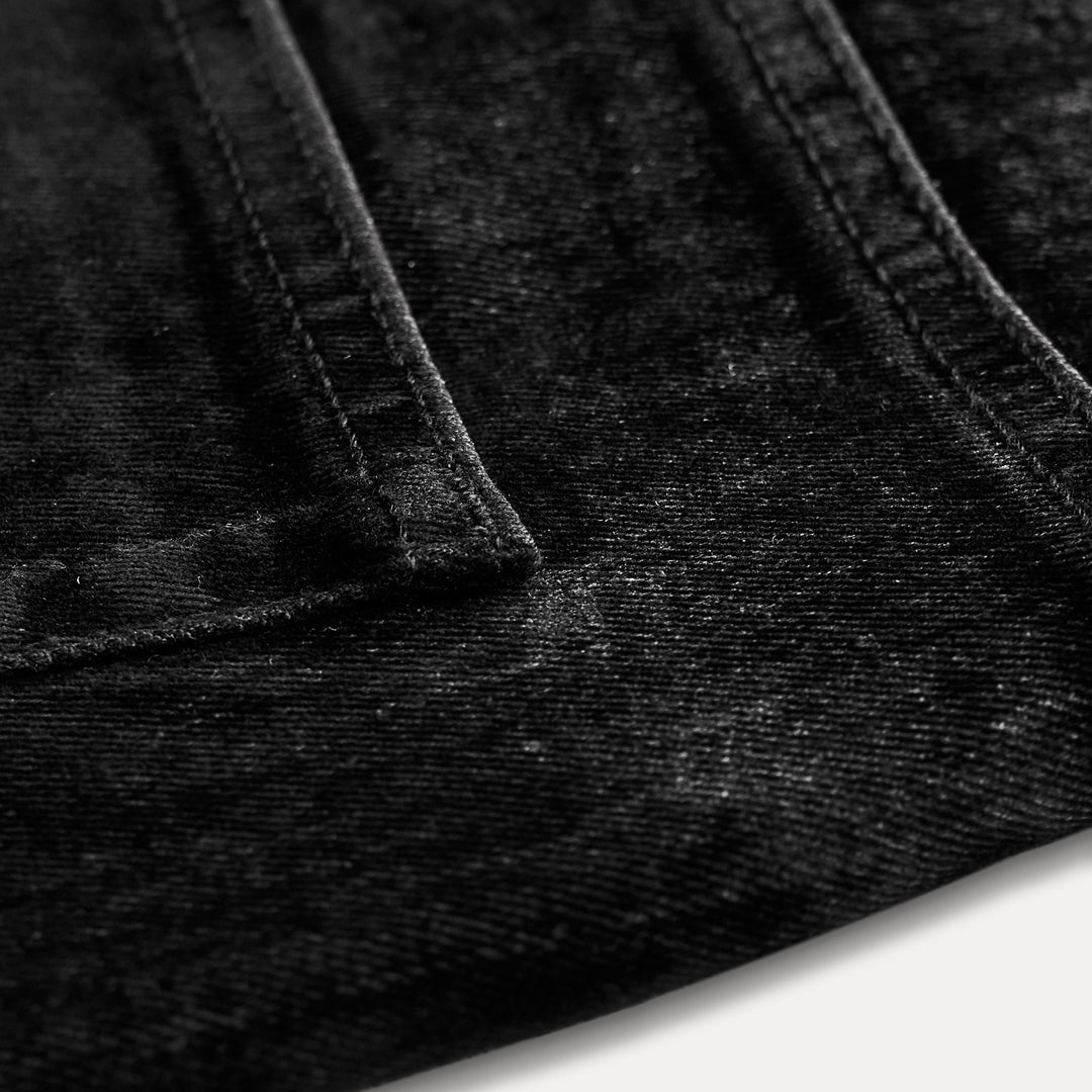 Moudda ZARA - Short jean noir flocké - Tunisie 5