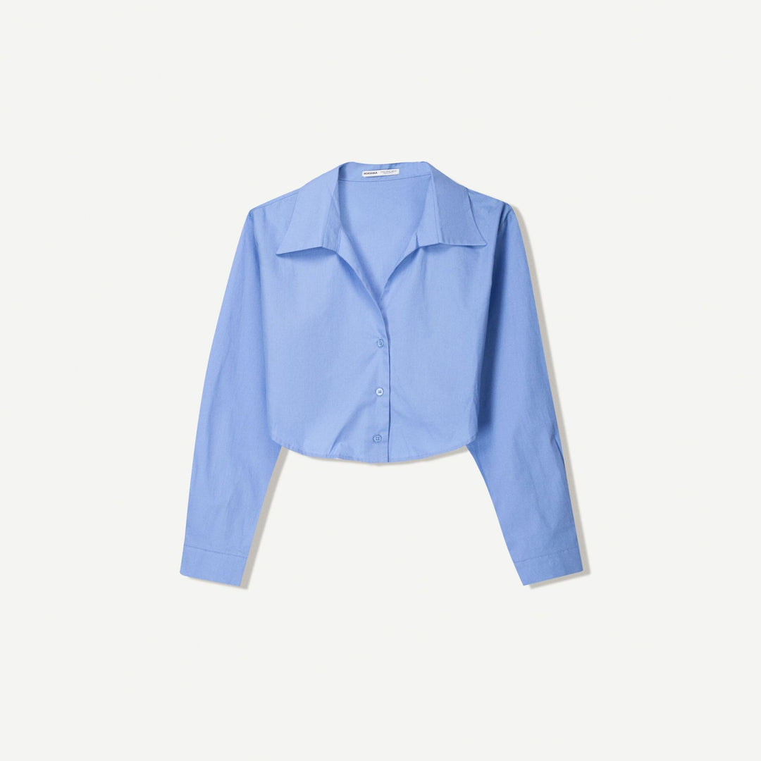 Moudda BERSHKA - Chemise Popeline Crop - Nœud Dos - Tunisie 1