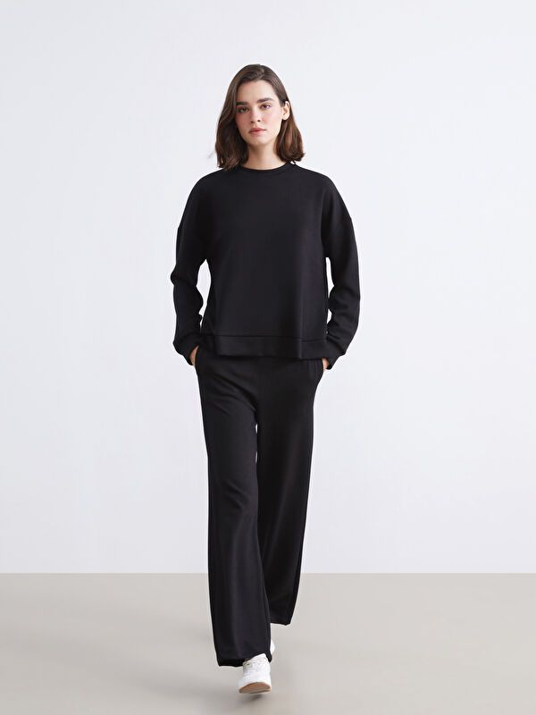 Moudda LC Waikiki - Pantalon en jersey couleur Noir pour femmes - Tunisie 1