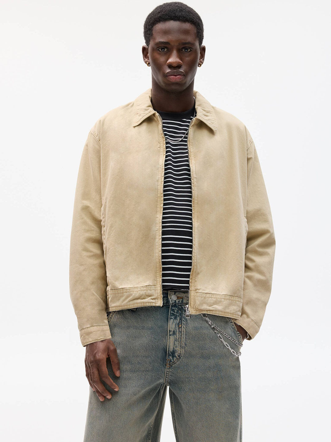Moudda PULL & BEAR - Veste - New Harrington Coton Lavé - Tunisie 2