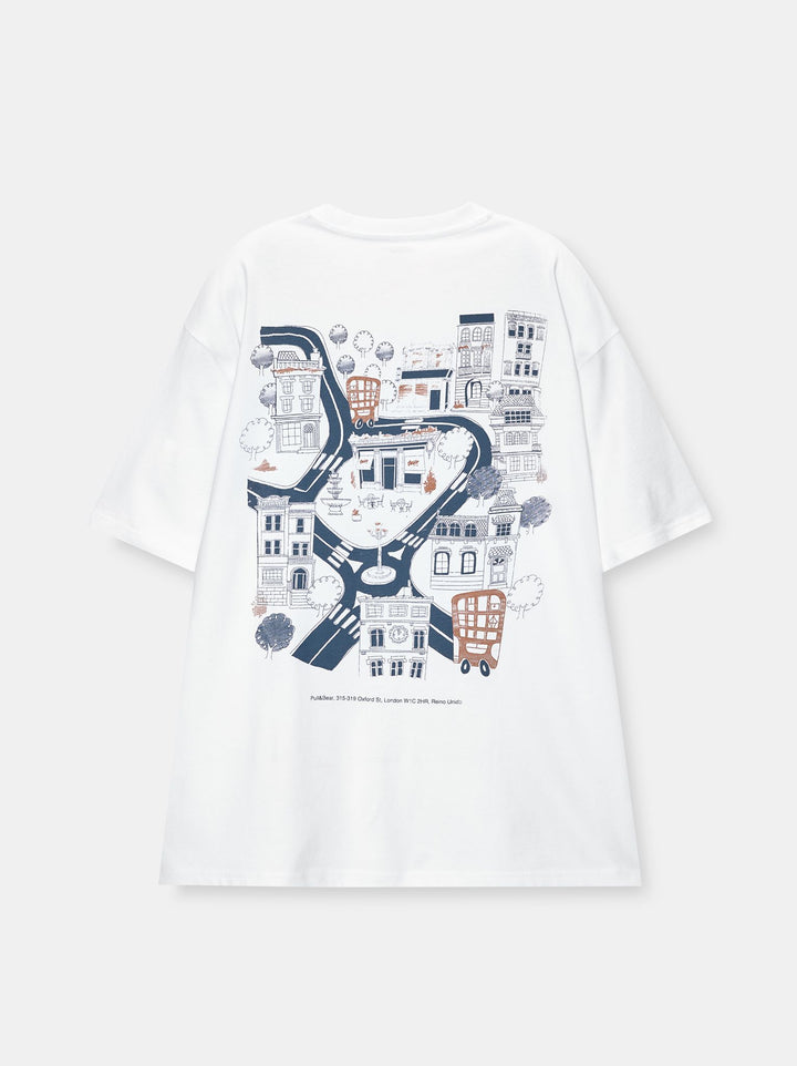 Moudda PULL & BEAR - T-Shirt Demi-Manches Handlines MC04 Blanc - Tunisie 5