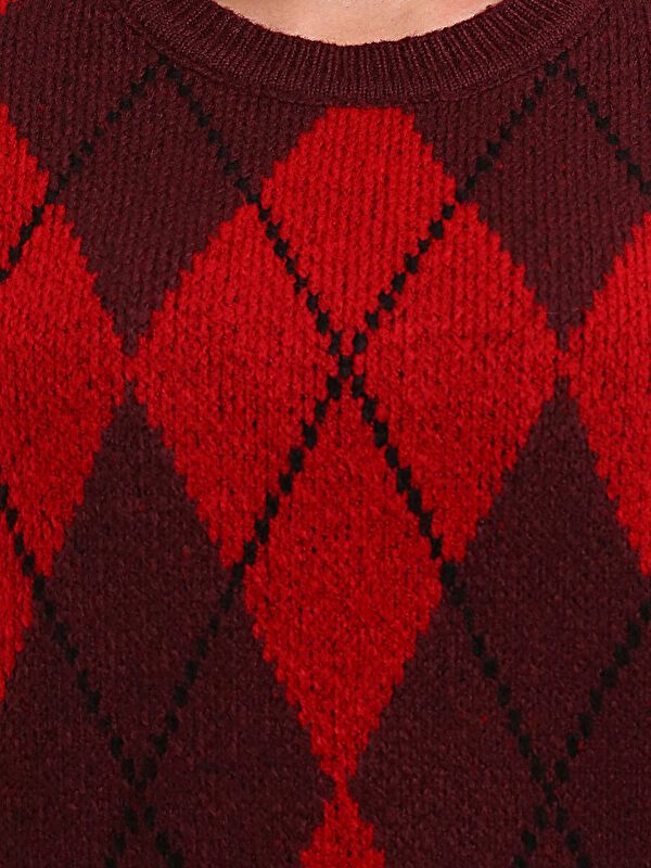 Moudda LC Waikiki - Pull mi-saison en tricot couleur Bordeaux pour femmes - Tunisie 3