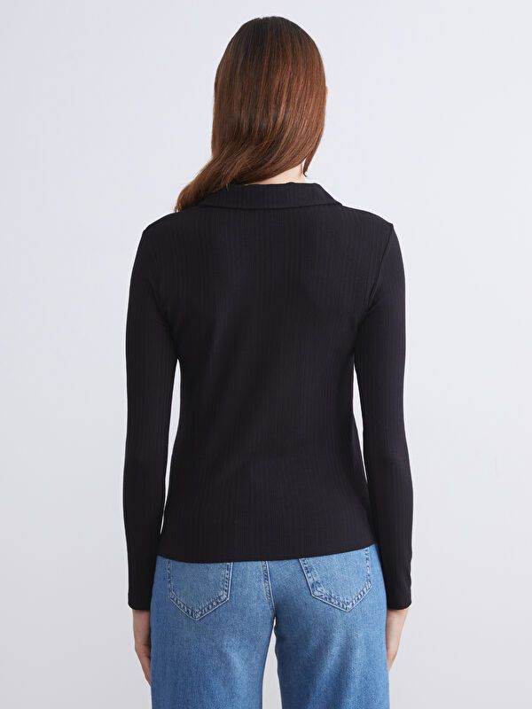 Moudda LC Waikiki - Body en jersey manches longues Femme Noir - Tunisie 4