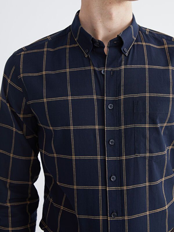 Moudda LC Waikiki - Chemise à carreaux manches longues en tissu pour Homme - Tunisie 3