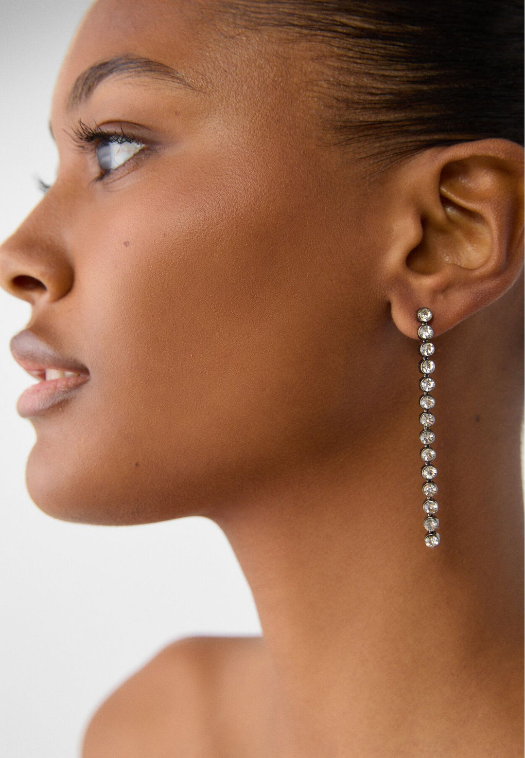 Moudda STRADIVARIUS - Lot de 2 Boucles d'Oreilles Longues Strass - Tunisie 5