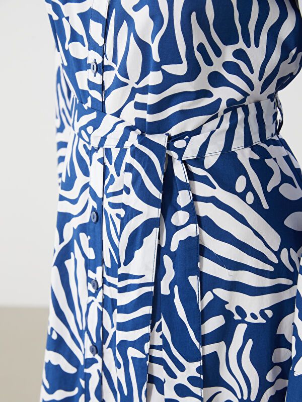 Moudda LC Waikiki - Robe tissée manches longues Femme Imprimé en blanc - Tunisie 3