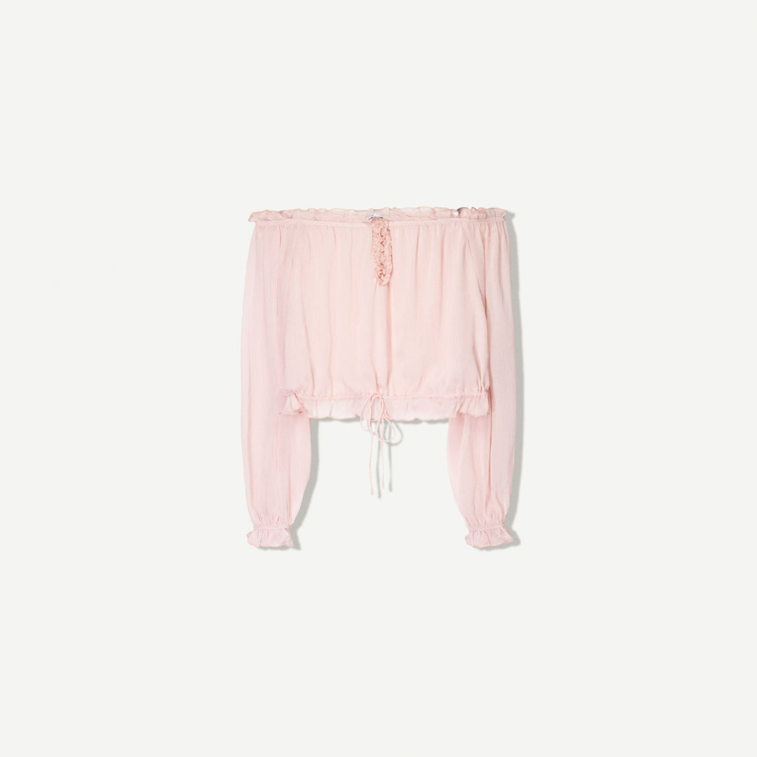Moudda BERSHKA - Blouse Bambula - Off-Shoulder & Nœud - Tunisie 1