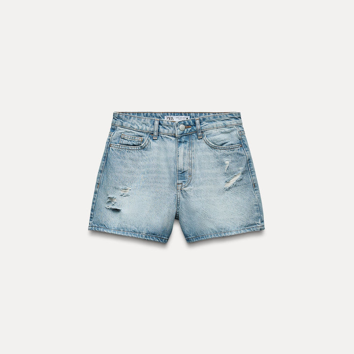 Moudda ZARA - Short Coupe Mom Délavé - Tunisie 1