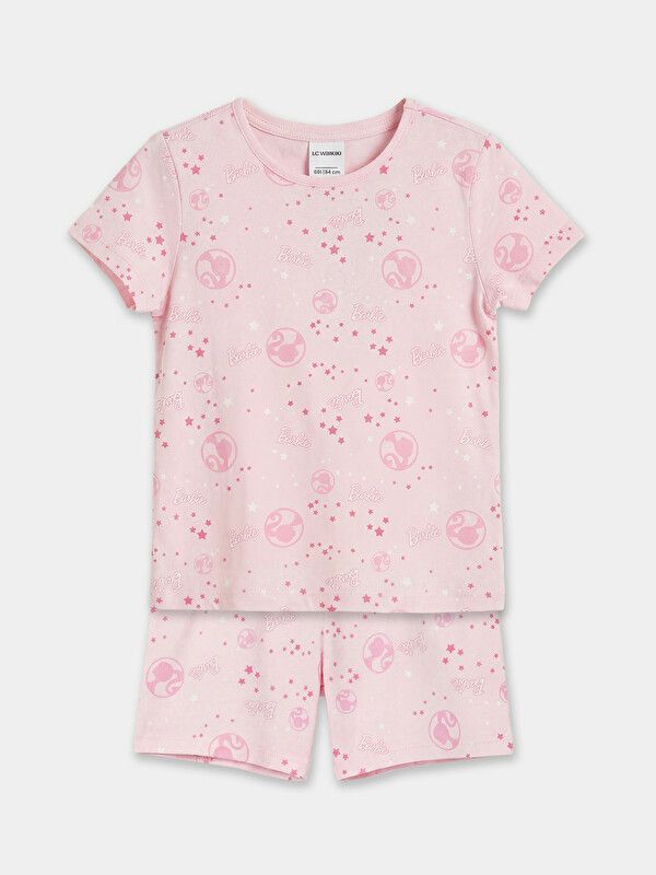 Moudda LC Waikiki - Short-Capri manches courtes pour Fille couleur Rose imprimé - Tunisie 1