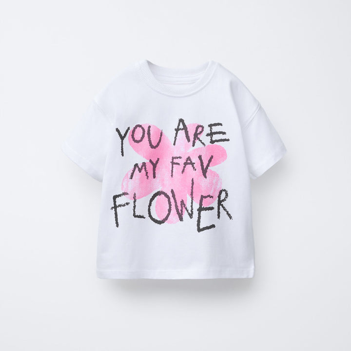 Moudda ZARA - T-Shirt Enfant - Imprimé Fleur & Cœur Street - Tunisie 1