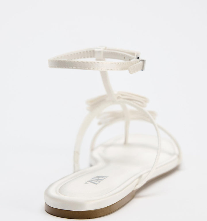 Moudda ZARA - Sandales plates nœuds satin - Tunisie 4