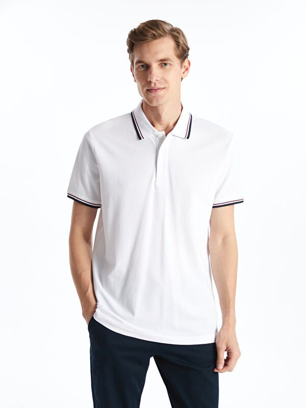 Moudda LC Waikiki - T-shirt col polo basique manches courtes en jersey pour Homme - Tunisie 1