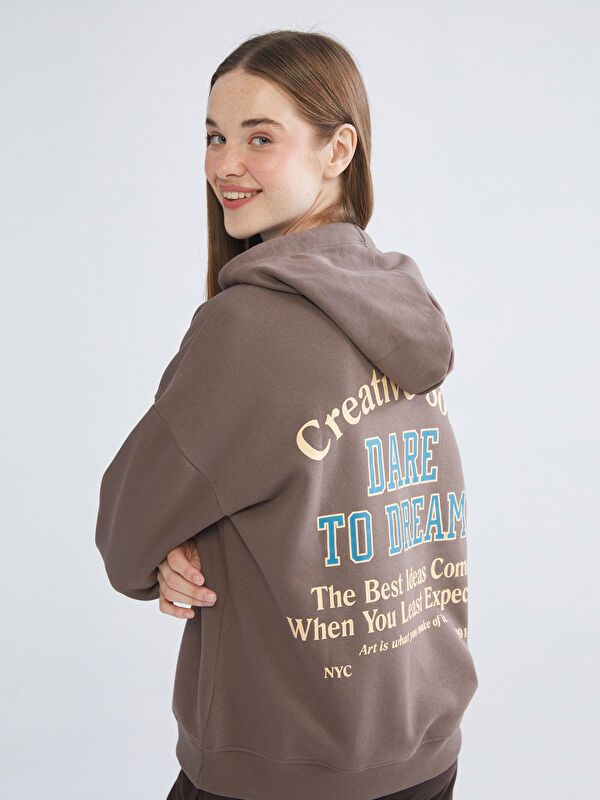 Moudda LC Waikiki - Sweatshirt en jersey Femme Brun - Tunisie 1