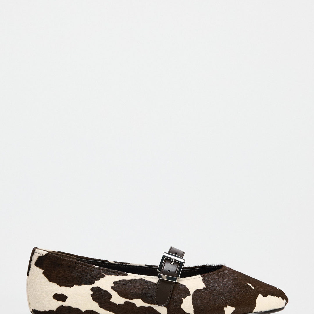 Moudda ZARA - Ballerines bracelet empeigne fausse fourrure imprimé animalier - Tunisie 1