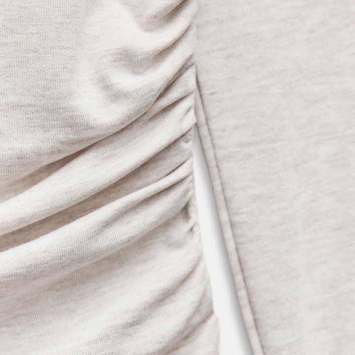 Moudda ZARA - Beige Vigo – body toucher doux encolure asymétrique froncé - Tunisie 3