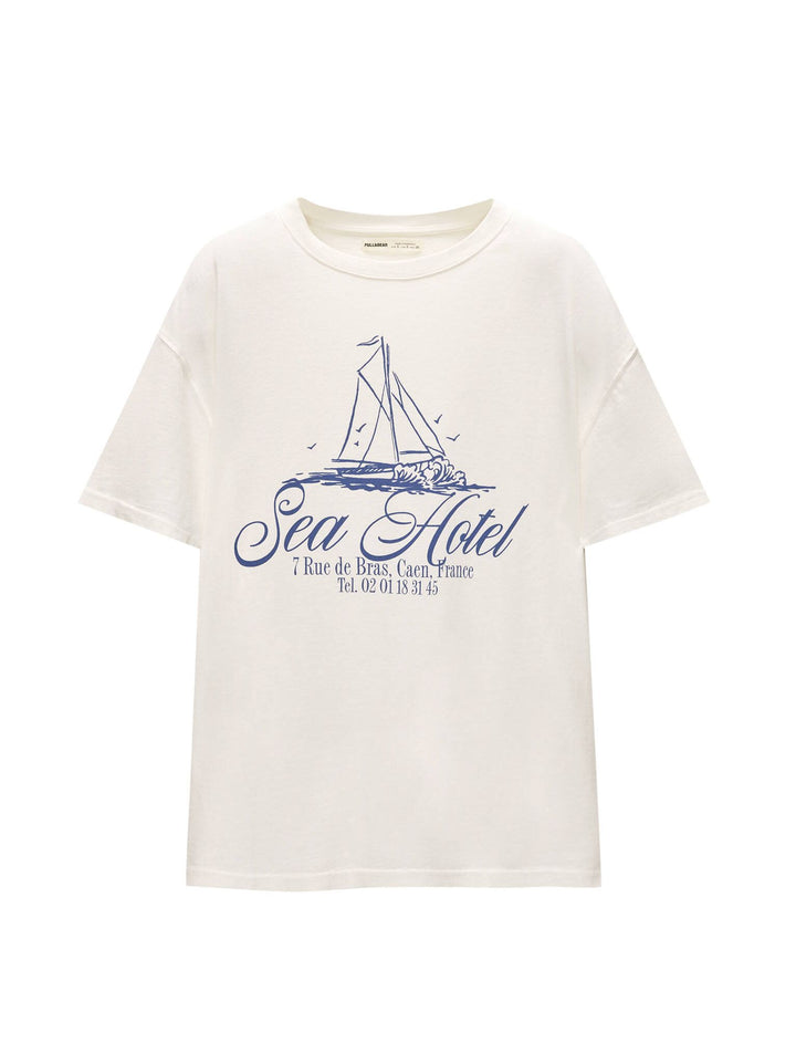 Moudda PULL & BEAR - Body Graphique Illustration Bateau - Tunisie 6