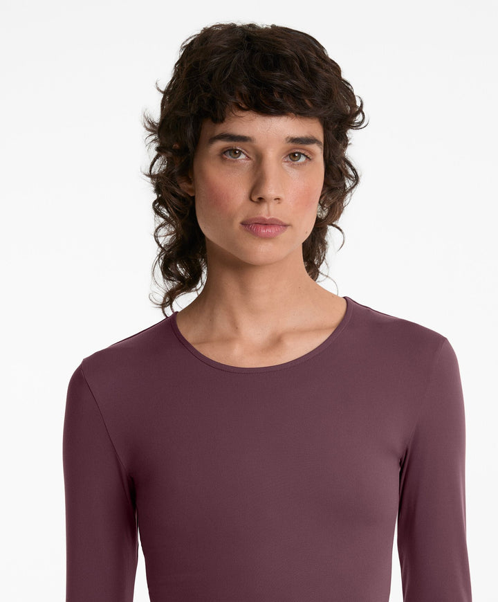Moudda Oysho - T-Shirt Manches Longues Crop Comfortlux - Twist Dos - Tunisie 4