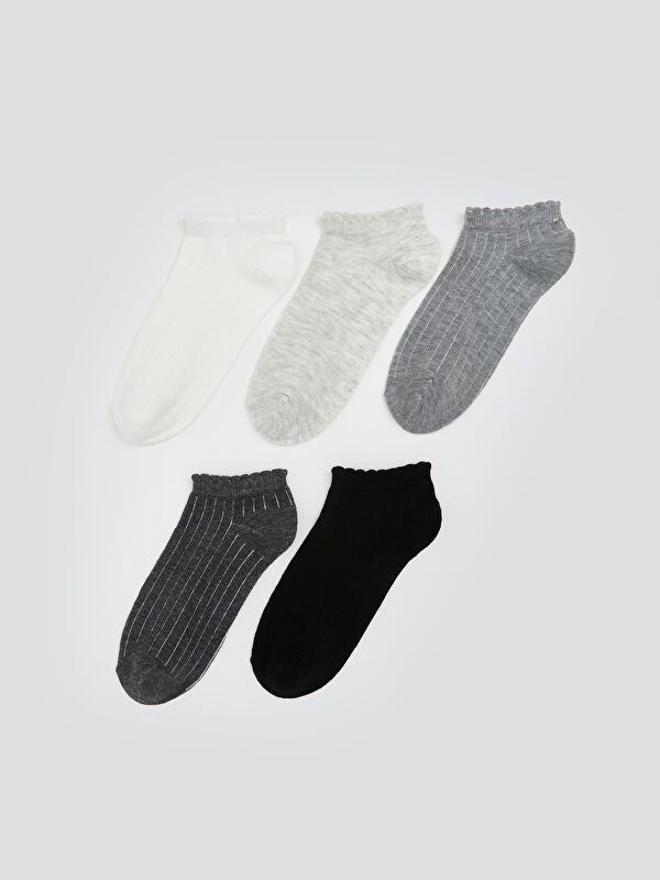 Moudda LC Waikiki - Chaussettes pour sneakers Femme Ecru - Tunisie 1