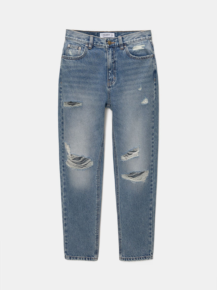 Moudda PULL & BEAR - Pantalon Mom Déchiré - Tunisie 2