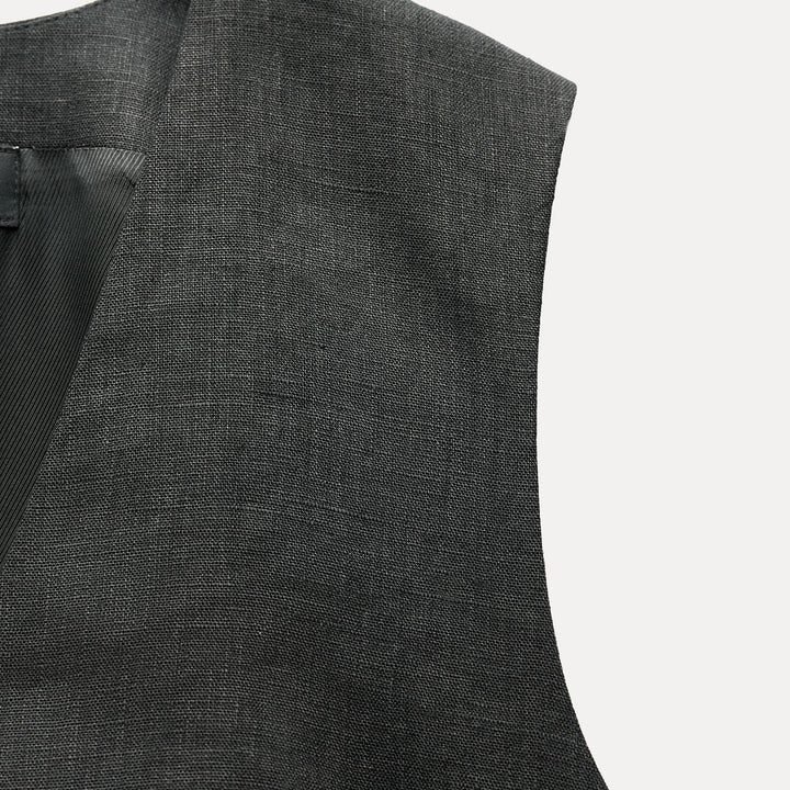 Moudda ZARA - Gilet tailleur lin (Ensemble) - Tunisie 3