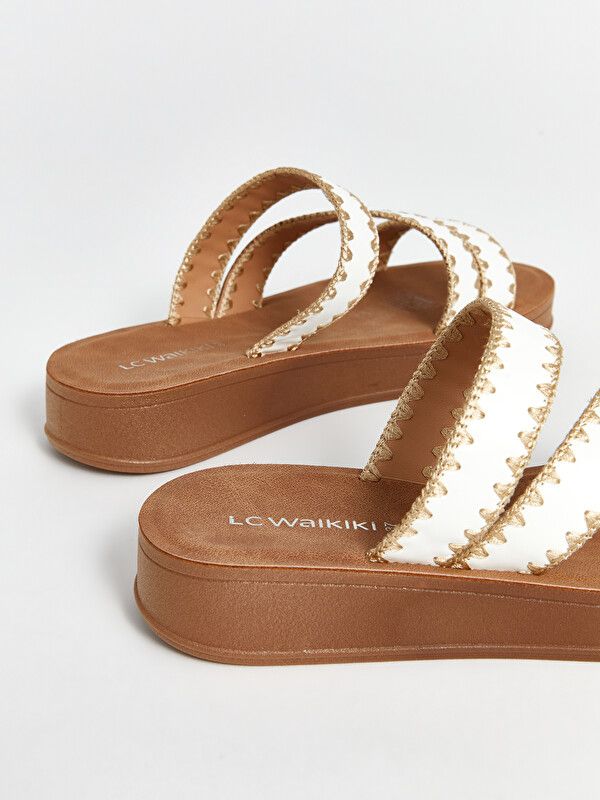 Moudda LC Waikiki - Pantoufles pour Femme couleur Écru - Tunisie 4