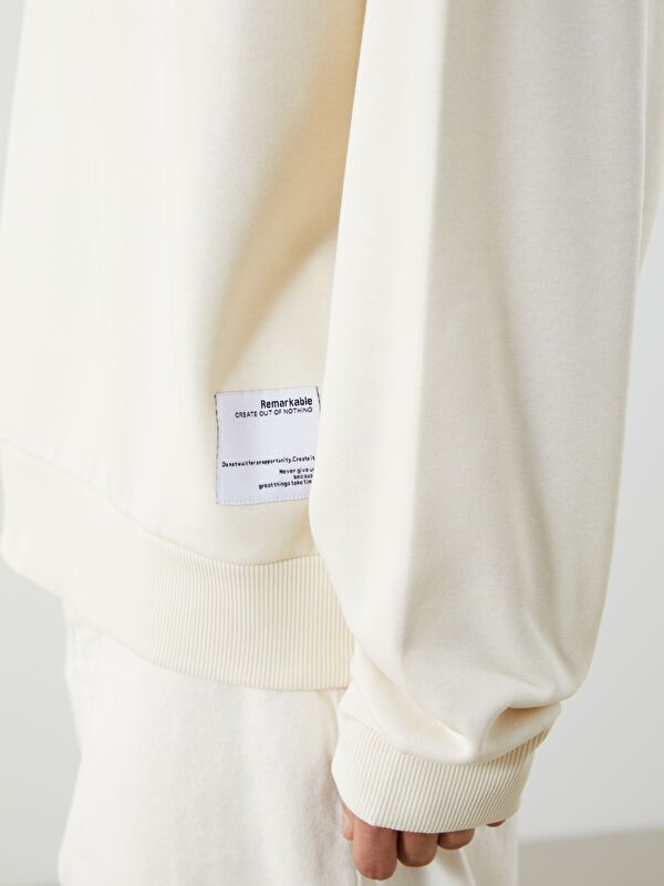 Moudda LC Waikiki - Sweatshirt en jersey Homme Beige pâle - Tunisie 3