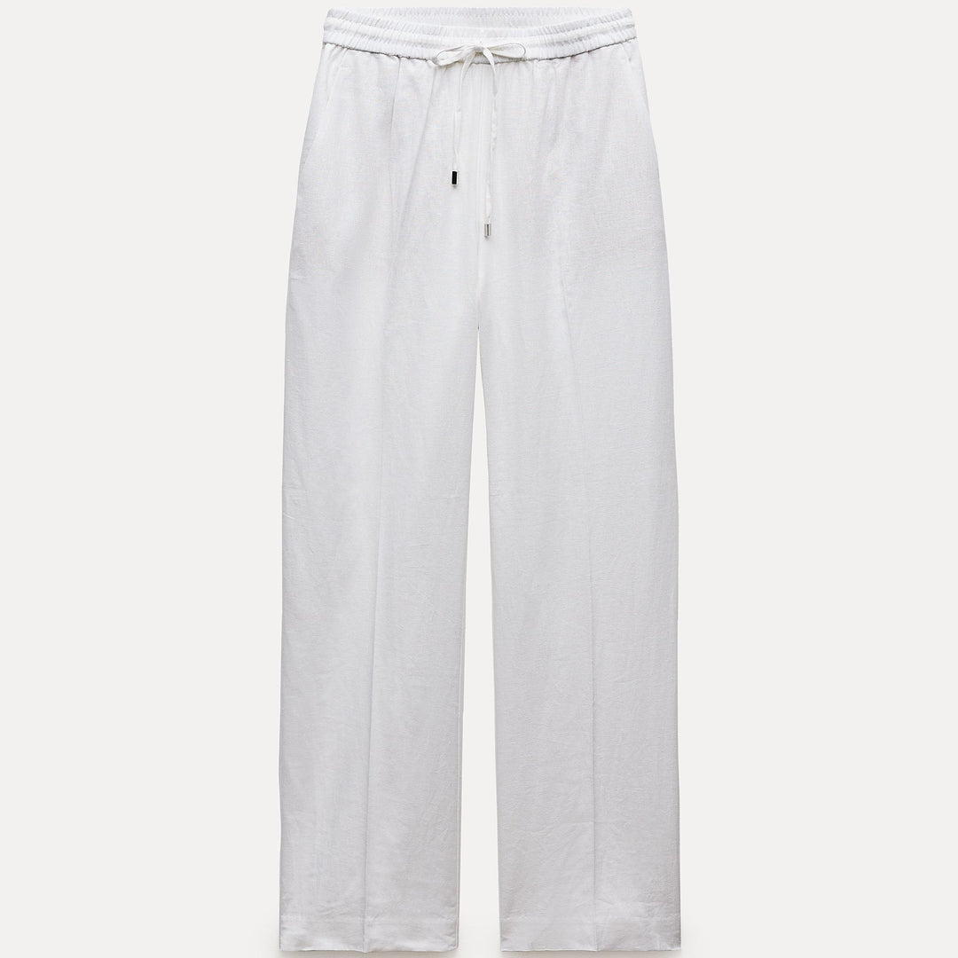 Moudda ZARA - Pantalon droit en lin taille élastique - Tunisie 1