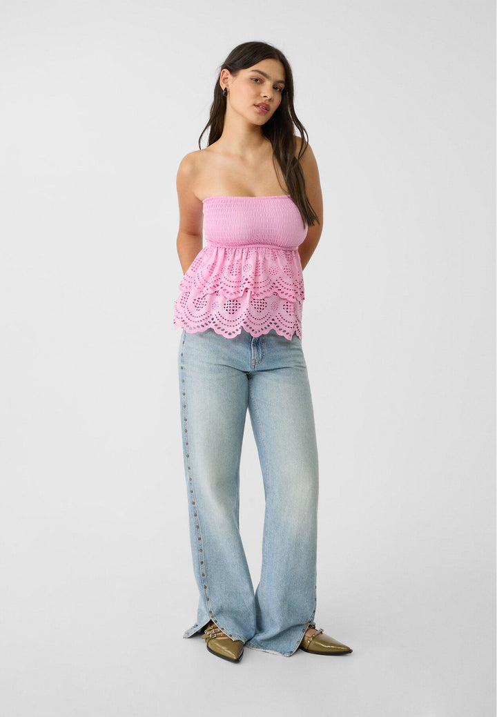 Moudda STRADIVARIUS - Top bandeau avec Broderie Suisse - Tunisie 3