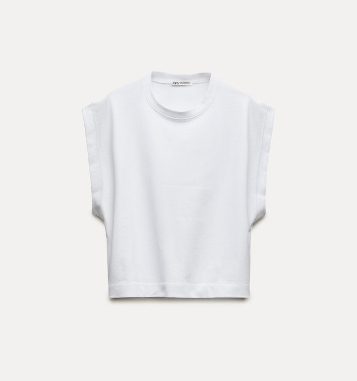 Moudda ZARA - T-shirt manches japonaises, coton épais lavé - Tunisie 1