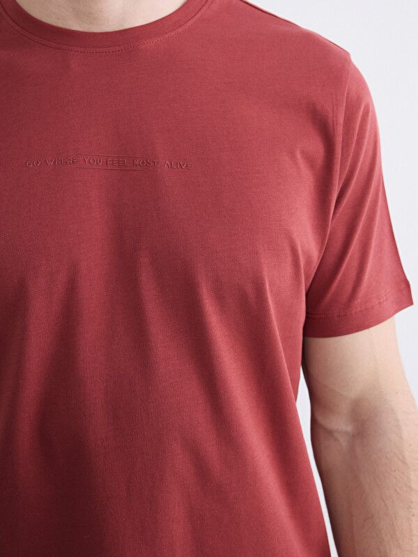 Moudda LC Waikiki - T-shirt imprimé manches courtes en jersey pour Homme couleur Rouge terne - Tunisie 3