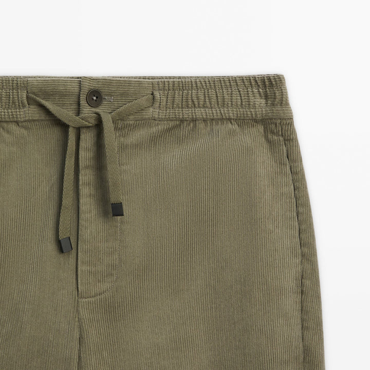 Moudda Massimo Dutti - Pantalon velours côtelé couleurs jogging coupe - Tunisie 7