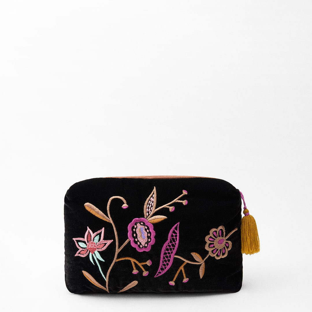 Moudda ZARA - Trousse matelassée velours brodée amibes - Tunisie 1