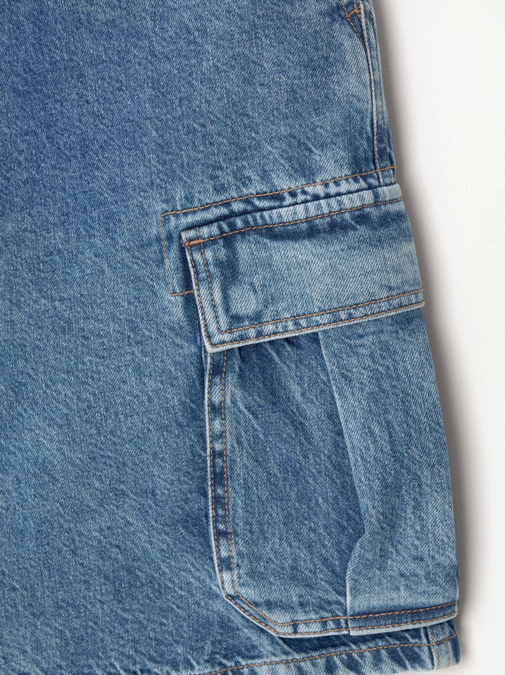 Moudda PULL & BEAR - Bermuda Denim Cargo Basique STWD - Tunisie 6