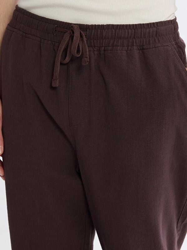 Moudda LC Waikiki - Pantalon mi-saison en tissu pour Homme couleur Marron chocolat - Tunisie 3