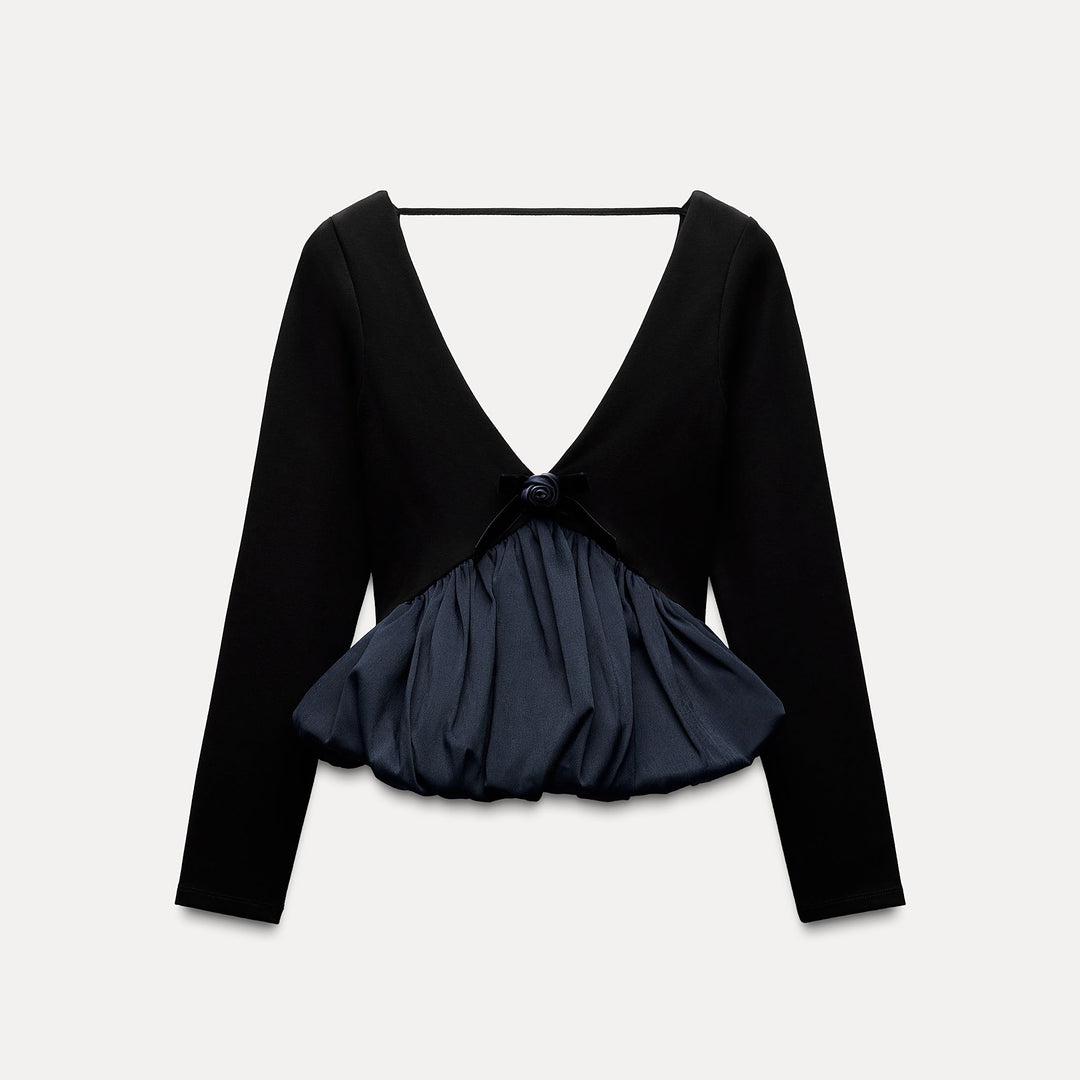 Moudda ZARA - Top Volume Bimatière à Fleur - Tunisie 2