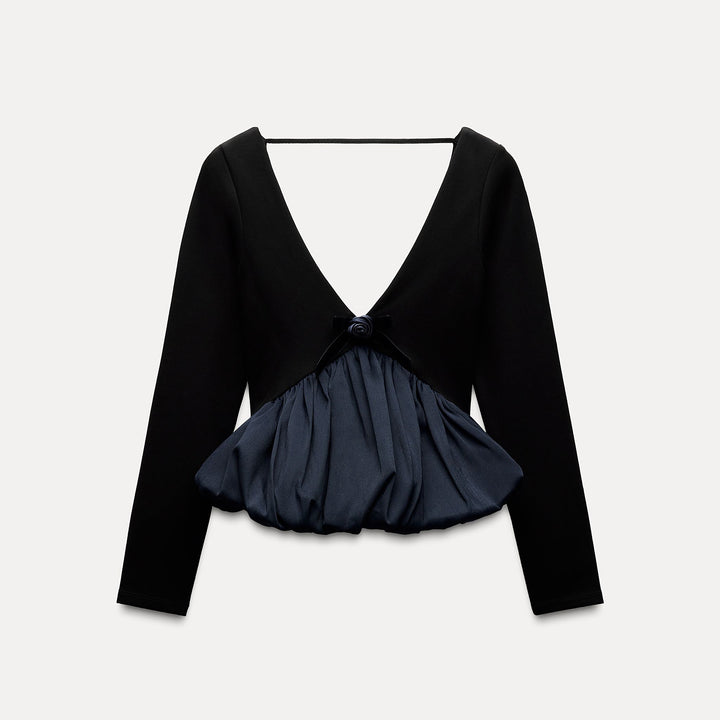 Moudda ZARA - Top Volume Bimatière à Fleur - Tunisie 2